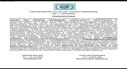  LA ASOCIACION DE COLEO DEL ESTADO AMAZONAS REALIZA UNA CONVOCATORIA 