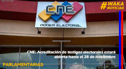 CNE: ACREDITACIÓN DE TESTIGOS ELECTORALES ESTARÁ ABIERTA HASTA EL 28 DE NOVIEMBRE