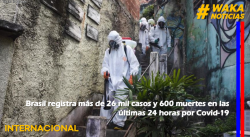 Brasil registra más de 26 mil casos y 600 muertes en las últimas 24 horas por Covid-19