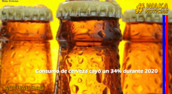 Consumo de cerveza cayó un 34% durante 2020