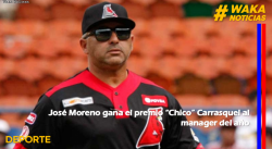 JOSÉ MORENO GANA EL PREMIO “CHICO” CARRASQUEL AL MANAGER DEL AÑO