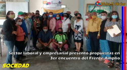 Sector laboral y empresarial presentó propuestas en 3er encuentro del Frente Amplio