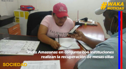 INCES AMAZONAS EN CONJUNTO CON INSTITUCIONES REALIZAN LA RECUPERACIÓN DE MESAS-SILLAS