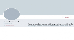 Bloquean cuenta de Twitter de Prensa Presidencial