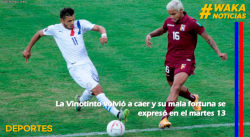 LA VINOTINTO VOLVIÓ A CAER Y SU MALA FORTUNA SE EXPRESÓ EN EL MARTES 13